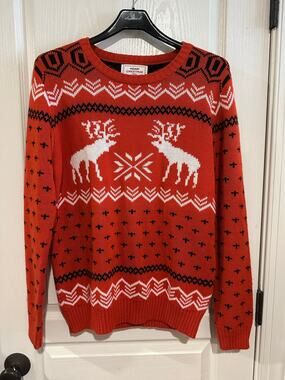 V28 Ugly Christmas Soft Reindeer Sweater XL